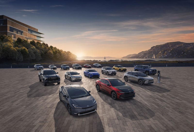 Lineup of different Toyota models - Matick Toyota in Macomb Township MI