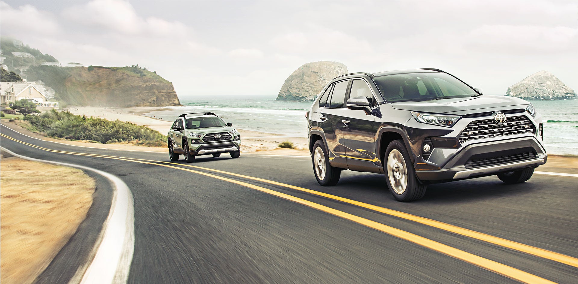 Toyota RAV4 driving on the road